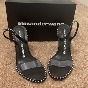 Alexander Wang Black Nova Studded Heel Sz40